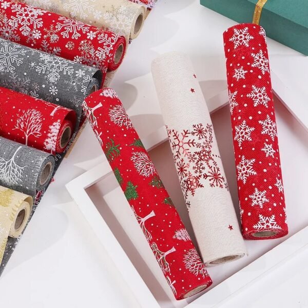 Elegant festive linen table runner – waterproof, reusable holiday table decoration