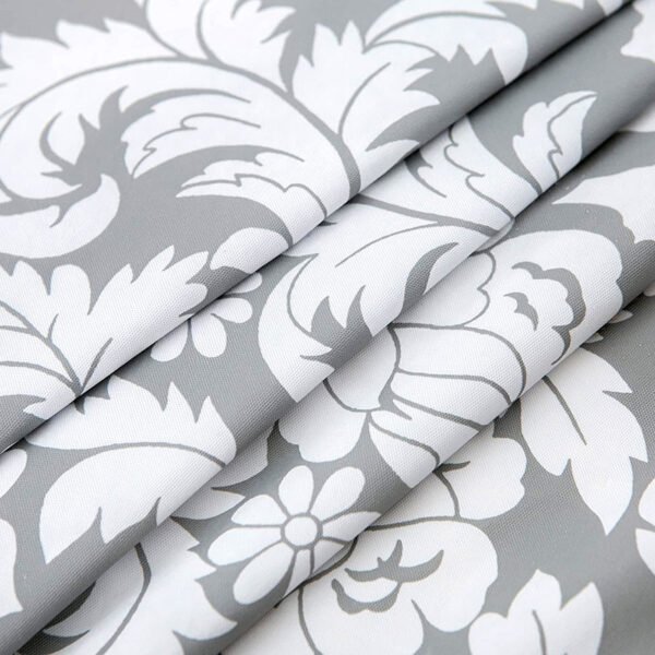 Gray Chrysanthemum Print Elastic Table Cover