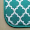 Green Diamond Print Foam-Core Dish Drying Mat – Decorative Absorbent Pad