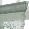 Green Double Layer Lace Café Curtain – Rustic Kitchen Valance (5) green double layer lace polyester café curtain farmhouse rustic kitchen valance