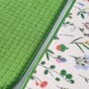 Green Printed Foam-Core Dish Drying Mat – Cushioned Absorbent Kitchen Pad