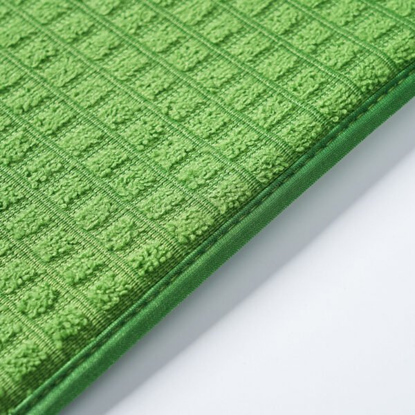 Green Printed Foam-Core Dish Drying Mat – Cushioned Absorbent Kitchen Pad