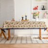 Green Leaf Pattern Printed Cotton Tablecloth