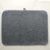Grey Coral Fleece Foam-Core Dish Drying Mat – Wholesale (2) Grey Coral Fleece Foam-Core Dish Drying Mat – Absorbent Double-Sided Kitchen Pad
