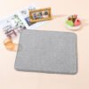 Grey Microfiber Dish Drying Mat – Absorbent Non-Slip Counter Mat
