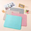 Grey Microfiber Dish Drying Mat – Absorbent Non-Slip Counter Mat