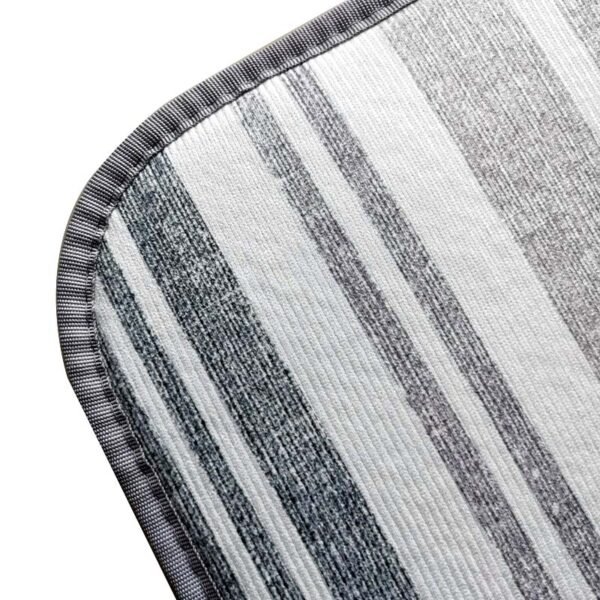 Grey Striped Oversized Foam-Core Dish Drying Mat – Absorbent Large Kitchen Pad