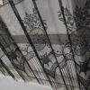 Halloween bat skull lace café curtain black sheer decorative valance
