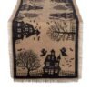 Halloween Burlap Jute Table Runner (3) Custom printed Halloween table runner for party décor