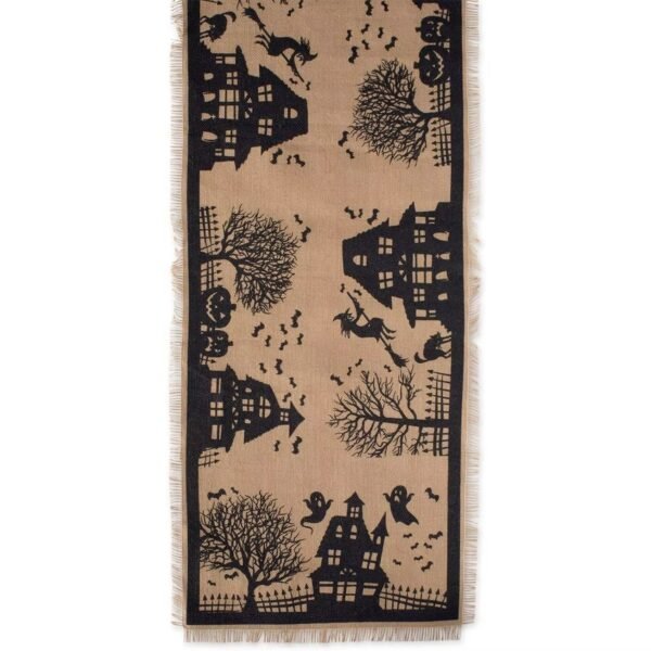 Halloween Burlap Jute Table Runner (5) Halloween Burlap Jute Table Runner