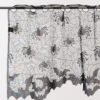 Halloween Skull Print Café Curtain (4) Halloween skull print café curtain black polyester spooky kitchen valance