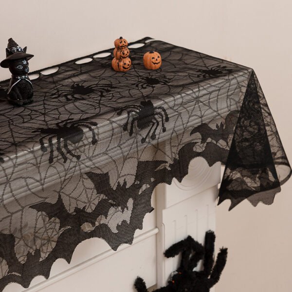 Halloween Skull Print Café Curtain (5) Halloween skull print café curtain black polyester spooky kitchen valance