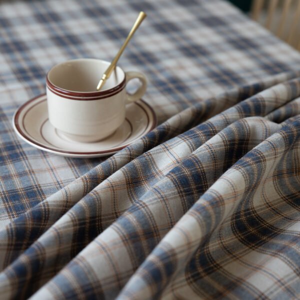 Wholesale plaid holiday table cover for festive events and restaurants Classic plaid Christmas tablecloth available for wholesale orders.
