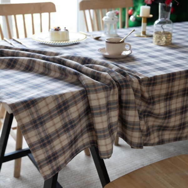 IMG_9571-18 Black Cotton Plaid Christmas Tablecloth