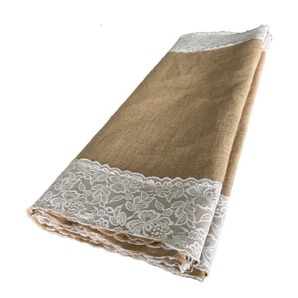 Jute Lace Carpet for Wedding & Events (2) jute-lace-wedding-aisle-carpet-runner