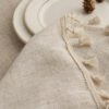 LINEN TABLECLOTH (12) Natural hemp color linen cotton tablecloth wholesale – rustic eco-friendly dining cover