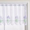 Lavender Print Polyester Café Curtain (4) lavender print polyester café curtain floral rustic farmhouse kitchen valance