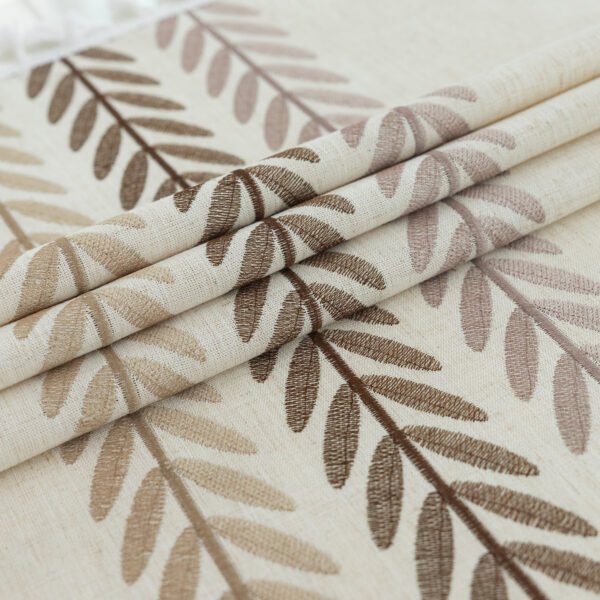 Leaf Embroidery Cotton Blend Tablecloth (3) Elegant Leaf Embroidery Tablecloth