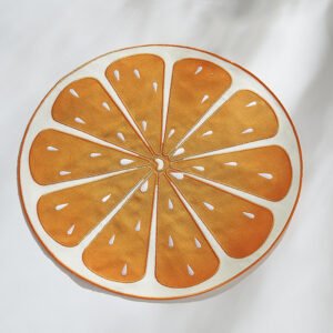 embroidered lemon linen placemat wholesale