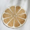 Lemon Embroidered Linen Placemat