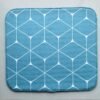 Light Blue Checkered Foam-Core Dish Drying Mat – Absorbent Classic Kitchen Pad