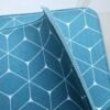 Light Blue Checkered Foam-Core Dish Drying Mat – Absorbent Classic Kitchen Pad