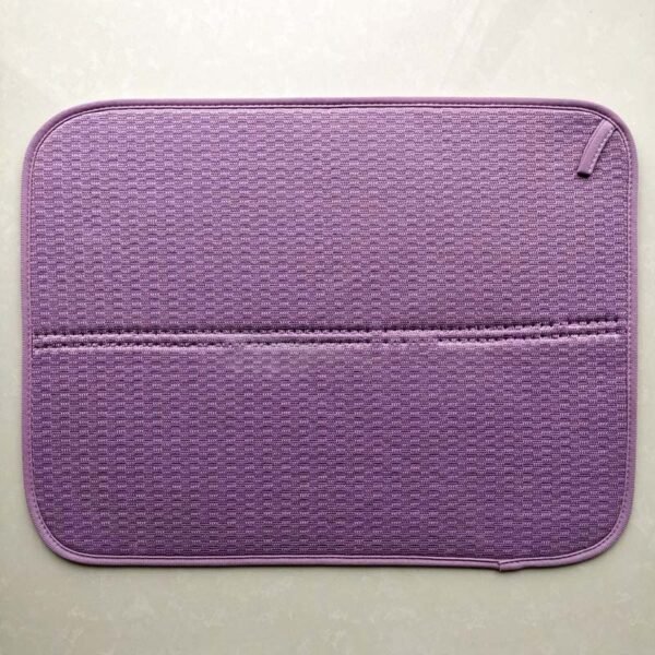 Light Blue Grid Foam-Core Dish Drying Mat – Wholesale (2) Light Blue Grid Foam-Core Dish Drying Mat – Absorbent Cushioned Counter Pad