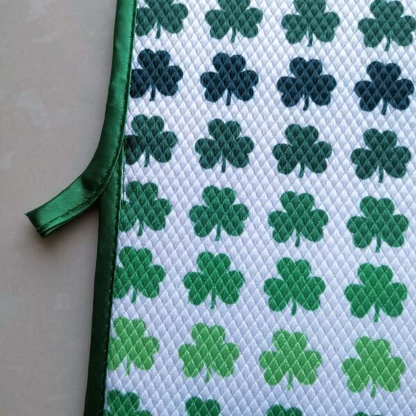Lucky Clover Foam-Core Dish Drying Mat – Decorative Absorbent Kitchen Pad