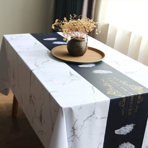 Marble Pattern Waterproof PVC Tablecloth