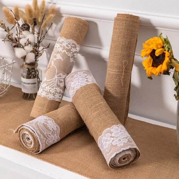 Natural Burlap Jute Table Runner 30cmx5m
