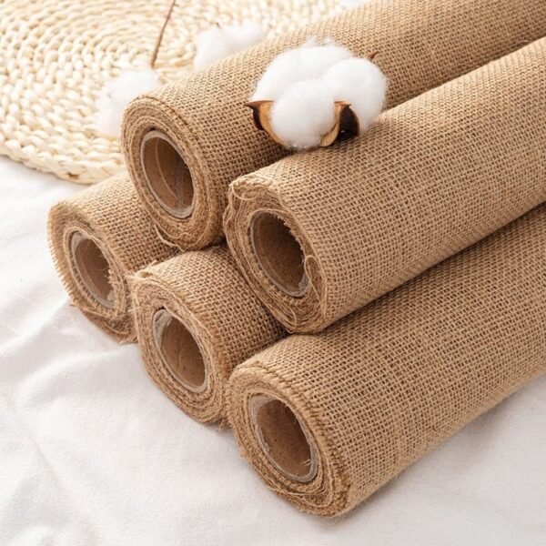Natural Jute Table Runner Roll (1) 100% Natural Jute Table Runner Roll – 14'' x 30ft