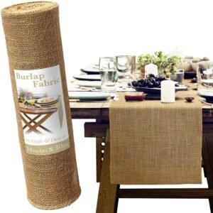 100% Natural Jute Table Runner Roll – 14'' x 30ft