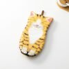 Orange Cat Paw Microwave Oven Mitt - Heat Resistant Cotton (2) Cute Cat Paw Microwave Oven Mitts - Cotton, Orange