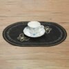 Oval Linen Butterfly Heat-Resistant Placemat 45x32cm (2) Oval Linen Butterfly Placemat (45x32cm)
