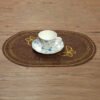 Oval Linen Butterfly Heat-Resistant Placemat 45x32cm (3) Oval Linen Butterfly Placemat (45x32cm)