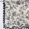 Peony Print Linen Café Curtain (2) peony print linen café curtain rustic floral farmhouse kitchen valance