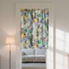 Purple Impressionist Print Polyester Café Curtain (3) purple impressionist print polyester café curtain French vintage style