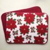 Red Floral Christmas Foam-Core Dish Drying Mat – Wholesale (6) Red Floral Christmas Foam-Core Dish Drying Mat – Absorbent Festive Pad