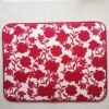 Red Floral Foam-Core Dish Drying Mat – Decorative Absorbent Counter Pad