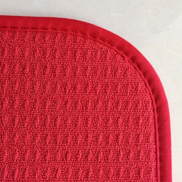 Red Rooster Foam-Core Dish Drying Mat – Rustic Absorbent Kitchen Pad