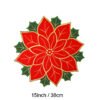 Round Placemats (5) Christmas Placemats – Red & Gold Embroidered