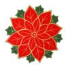 Red and Gold Christmas Placemats – Festive Embroidered Placemat for Holiday Table Decor Christmas Placemats – Red and Gold Embroidered for Holiday Dining Elegance