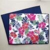 Rustic Floral Leaf Print Foam-Core Dish Drying Mat – Absorbent Decorative Pad