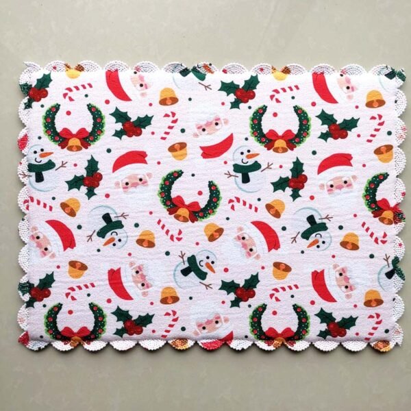 Santa Claus Christmas Foam-Core Dish Drying Mat – Absorbent Festive Pad