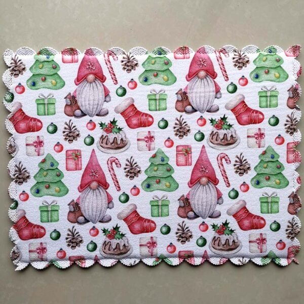 Santa Claus Christmas Foam-Core Dish Drying Mat – Absorbent Festive Pad