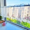 polyester sheer floral embroidery café curtain kitchen short valance