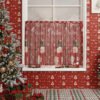 Snowman Christmas Print Café Curtain (3) snowman Christmas print café curtain polyester festive holiday valance