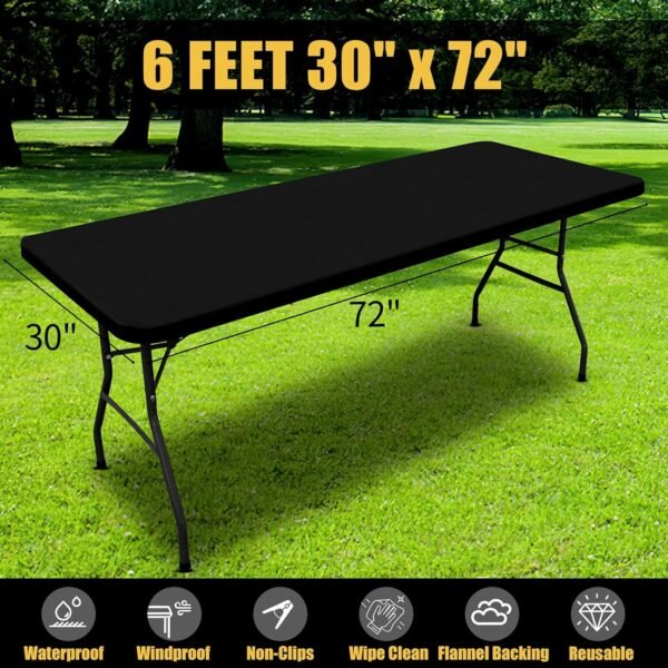 Custom Color Elastic Rectangular Tablecloth for Events