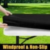 Black Elastic Rectangular Tablecloth