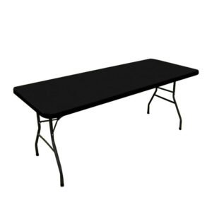 Elastic Rectangular Tablecloth Black for Weddings and Banquets